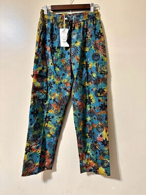 Rhea Party-Camo Pants Cotton Abstract Straight Leg Medium